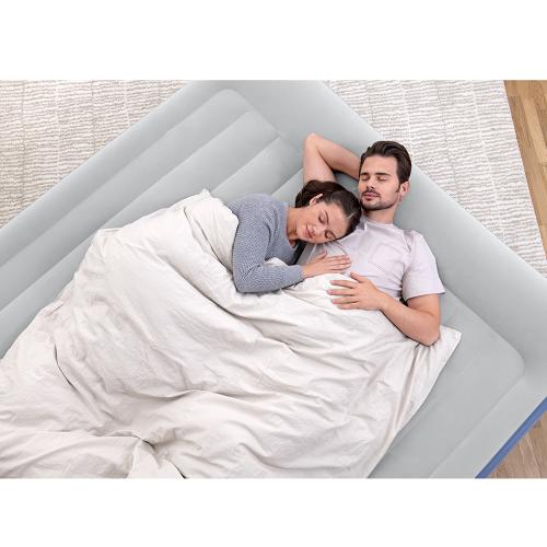 Bestway Tritech Kingsize-Luftbett mit in tegrierter Elektropumpe 203x193x56 cm - blau grau