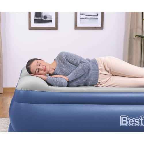 Bestway Tritech Kingsize-Luftbett mit in tegrierter Elektropumpe 203x193x56 cm - blau grau