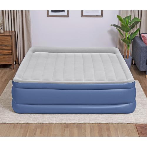Bestway Tritech Kingsize-Luftbett mit in tegrierter Elektropumpe 203x193x56 cm - blau grau