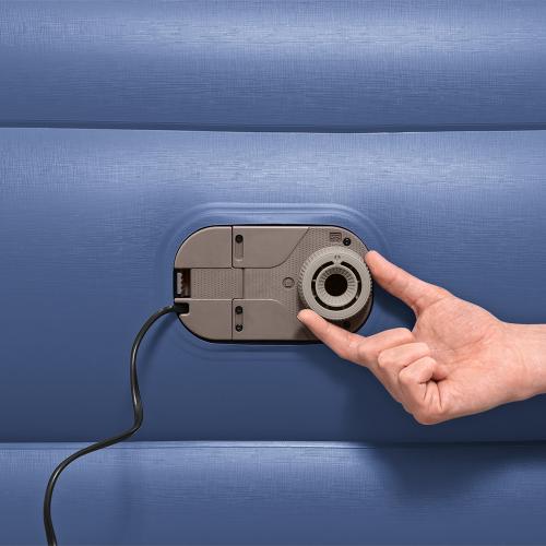 Bestway Tritech Kingsize-Luftbett mit in tegrierter Elektropumpe 203x193x56 cm - blau grau