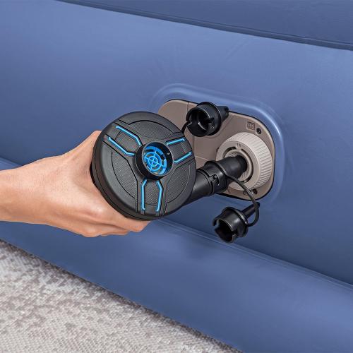 Bestway Tritech Kingsize-Luftbett mit in tegrierter Elektropumpe 203x193x56 cm - blau grau