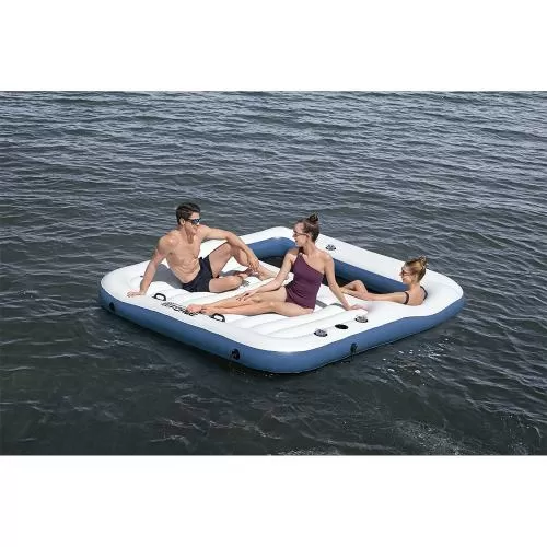 Bestway Hydro Force Bloc Party 8-Person Modular Inflatable Island - white blue
