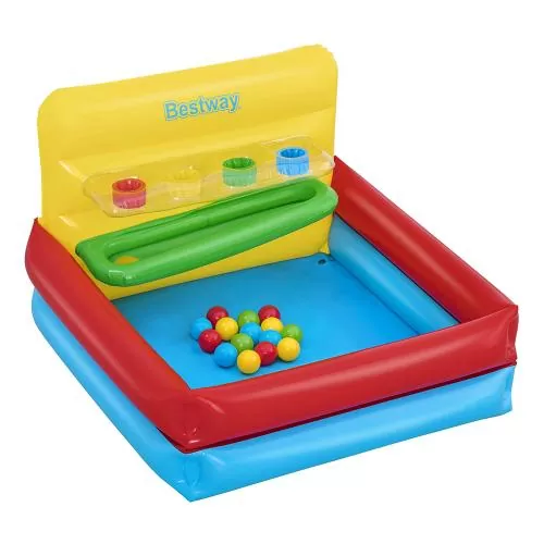 Bestway Bällebad Sort 'n Play mit 15 Spi elbällen 104 x 94 x 61 cm - blau rot