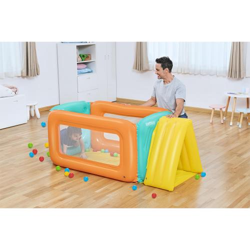 Preview: Bestway Bällebad Tunneltopia mit 25 Spie lbällen 178 x 91 x 70 cm - blau orange