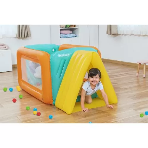 Bestway Bällebad Tunneltopia mit 25 Spie lbällen 178 x 91 x 70 cm - blau orange