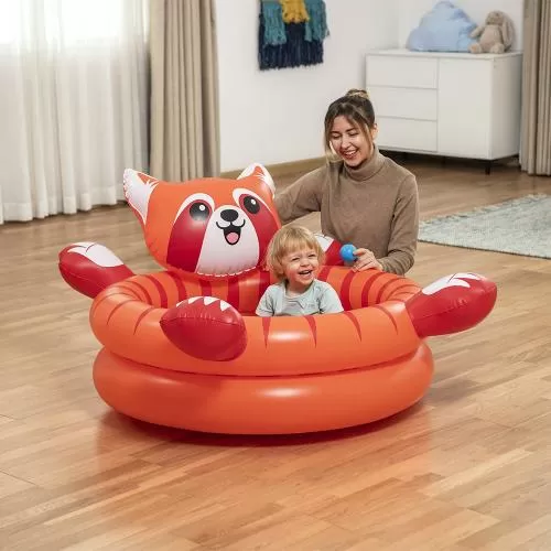 Bestway Playful Red Panda Inflatable Bal l Pit with 50 Play Balls