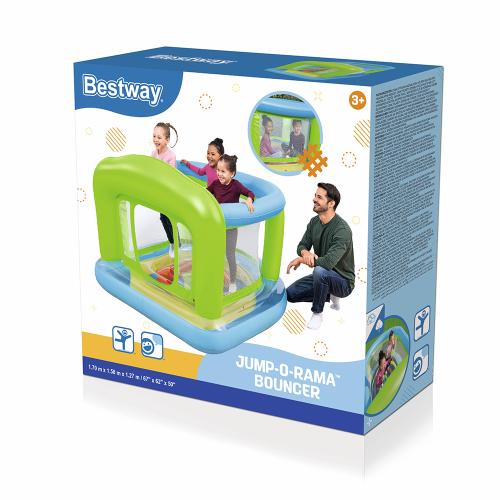 Preview: Bestway Jump-O-Rama aufblasbare Hüpfburg 170 cm x 158 cm x 127 cm - blau grün