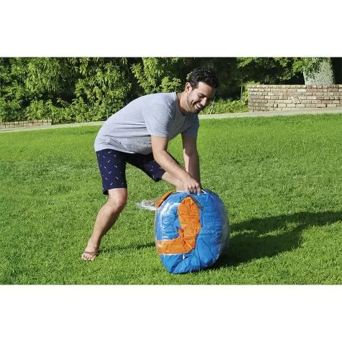 Bestway H2OGO! Turbo Splash Mega-Wasserpark Zone mit Dauergebläse 365 x 320 x 270cm - orange blau