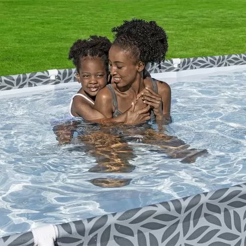 Bestway Steel Pro Rectangle Above Ground Pool Set 3.66 m x 2.01 m x 66 cm - grey