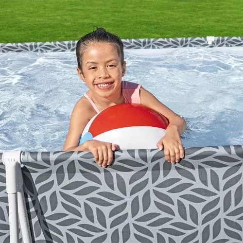 Bestway Steel Pro Rectangle Above Ground Pool Set 3.66 m x 2.01 m x 66 cm - grey