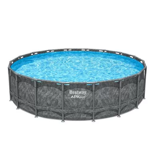 Bestway APX365 Winterfestes Frame Pool K omplett-Set mit Sandfilteranlage 549x132 - anthrazit