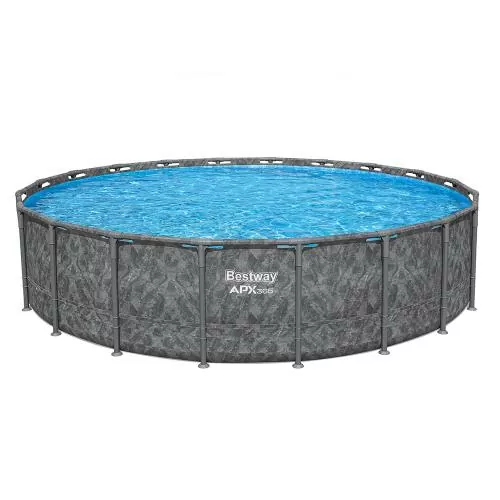 Bestway APX365 Winterfestes Pool Komplet t-Set mit Sandfilteranlage 610 x 132 cm - grau