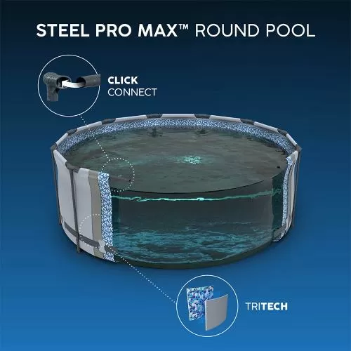 Bestway Steel Pro MAX Frame Pool Komplet t-Set 457 x 107 cm - grau