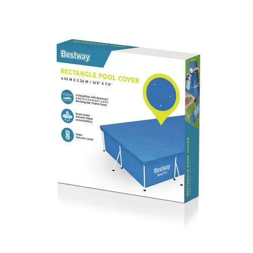 Bestway Rectangle Pool Cover for 4.00 x 2.11 m Above Ground Pools - blue
