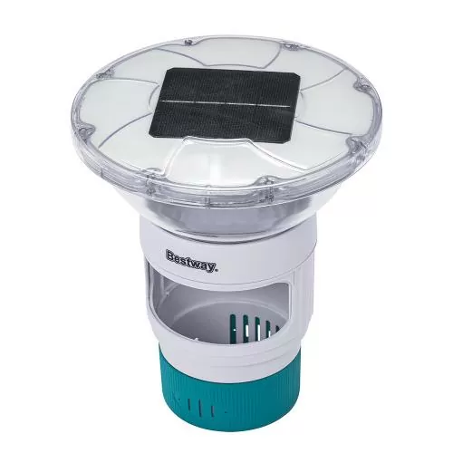 Bestway SolarGlow LED-Chemikaliendosiere r mit 4-Farben-Licht - weiss