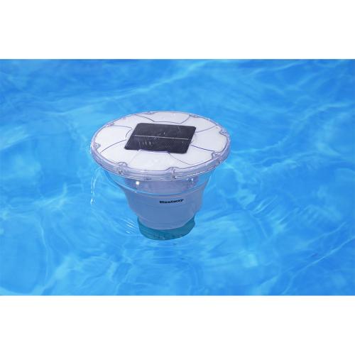 Preview: Bestway SolarGlow LED-Chemikaliendosiere r mit 4-Farben-Licht - weiss