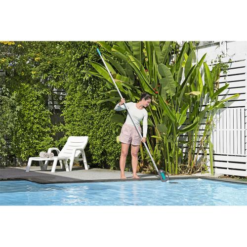Preview: Bestway akkubetriebener Handpoolsauger A quaGrip - blau grau