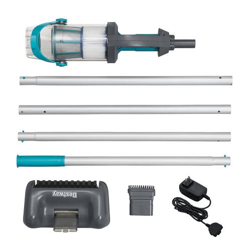 Preview: Bestway akkubetriebener Handpoolsauger A quaGrip - blau grau