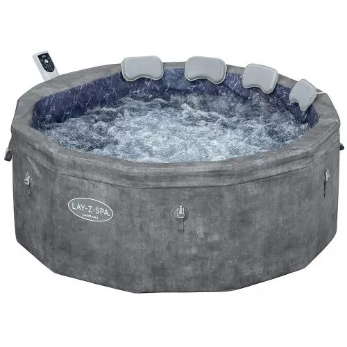 Bestway Lay-Z-Spa Carrara Energy-Efficient Smart AirJet Hot Tub with App Control 4-6 pers - grey