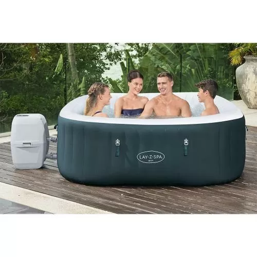 Bestway Lay-Z-Spa Ibiza, aufblasbarer, energieef fizienter AirJetWhirlpool 180 x 180 x 66 - grün