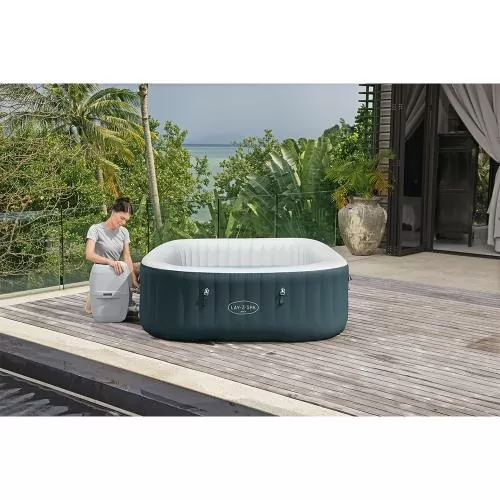 Bestway Lay-Z-Spa Ibiza, aufblasbarer, energieef fizienter AirJetWhirlpool 180 x 180 x 66 - grün