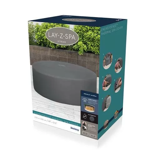 Bestway Lay-Z-Spa EnergySense Thermal Round Hot Tub Cover 2.16 m x 80 cm - grey