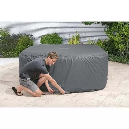 Bestway Lay-Z-Spa EnergySense Thermal Square Hot Tub Cover 2.01 m x 2.01 m x 80 cm - grey