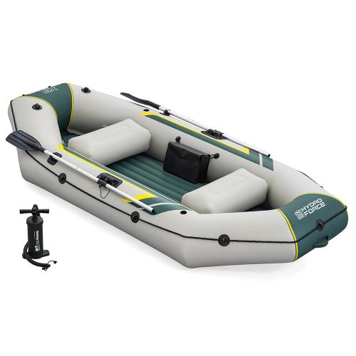 Preview: Bestway Hydro-Force Schlauchboot Komplett-Set Ra nger Elite X3 295 x 130 x 46 cm - grau