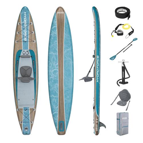 Preview: Bestway Hydro Force Glider Elite 2-in-1 Stand-Up Paddleboard & Kayak Set 381 x 79 x 15 cm - brown