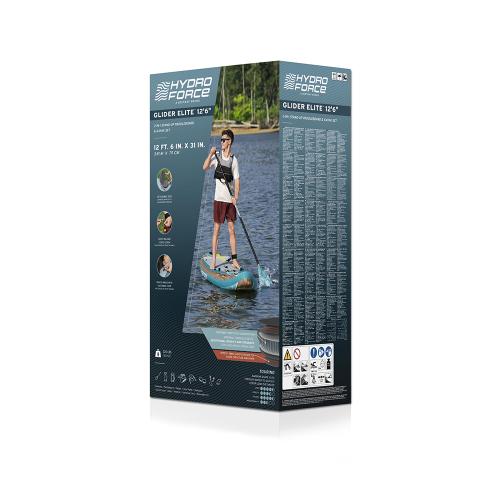 Preview: Bestway Hydro Force Glider Elite 2-in-1 Stand-Up Paddleboard & Kayak Set 381 x 79 x 15 cm - brown