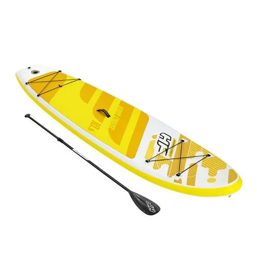 Bestway Hydro-Force SUP-Board-Set „Aqua Cruise T ech“ 320 cm - weiss gelb
