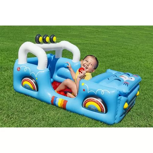 Bestway Fisher-Price Smilin' Safari Inflatable B all Pit with 25 Balls 117 x 76 x 61 cm - blue