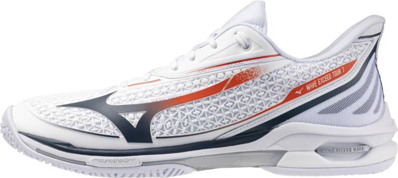 Preview: Mizuno Sport WAVE EXCEED TOUR 7 AC Tennis - white/insignia blue/orange.com