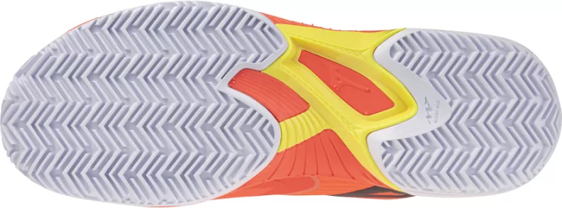 Mizuno Sport WAVE EXCEED COURT PADEL Padel - lava orange/black oyster/yello