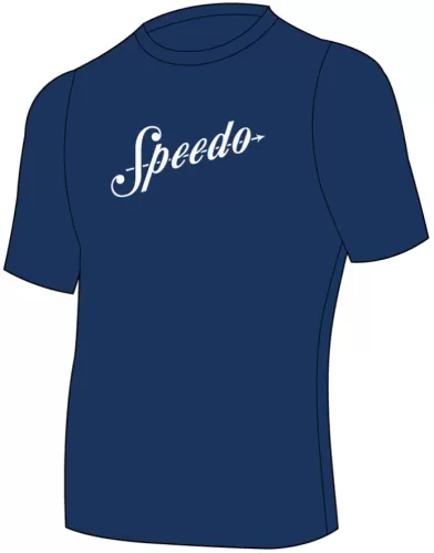 Speedo Printed Short Sleeve Swim Tee Textil Male Adult - Ammonite Blue/Whi