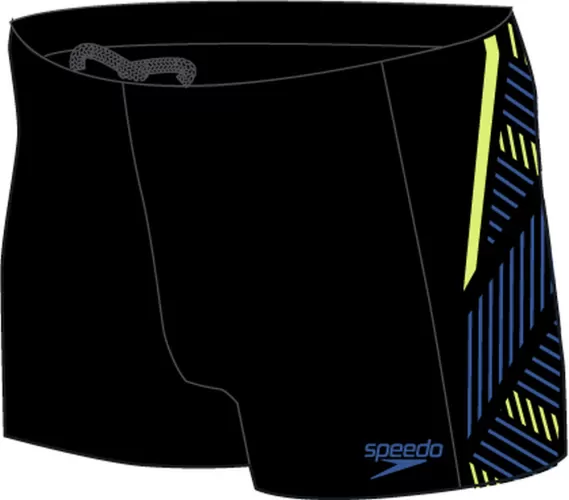 Speedo Tech Panel Aquashort Swimwear Male Adult - Black/Chroma Blue
