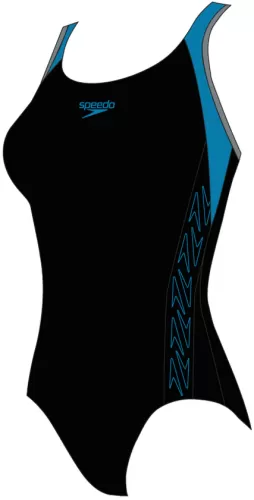 Speedo Hyperboom Splice Flyback Swimwear Female Adult - Black/Bolt/Dove G