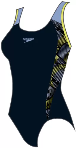 Speedo Placement Laneback Swimwear Female Adult - True Navy / Cur