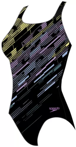 Speedo Digital Printed Medalist Swimwear Female Adult - Black