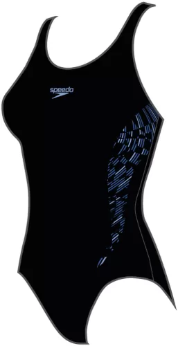 Speedo Placement Muscleback Swimwear Female Adult - Black / True Co