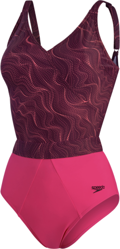 Preview: Speedo Badeanzug Evie Printed Shaping Tankini Swimwear Female Adult - Deep Plum/Cherry/