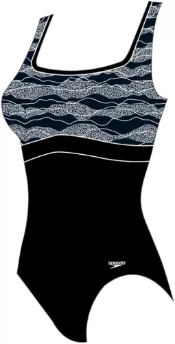 Speedo New Contour Eclipse - Printed Swimwear Female Adult - Black/White