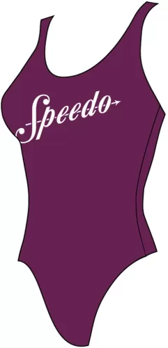 Speedo Logo Deep U-Back Swimwear Female Adult - Berry Cool