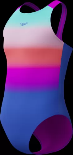 Speedo Printed Pulseback Swimwear Female Junior/Kids - Cobalt Pop