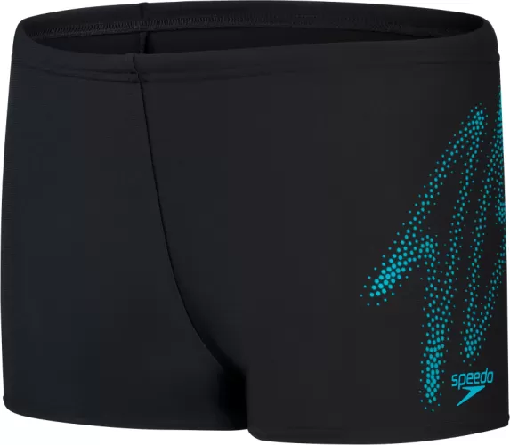 Speedo Hyper Boom Logo Placement Aqua Swimwear Male Junior/Kids (6-1 - Black/Bolt