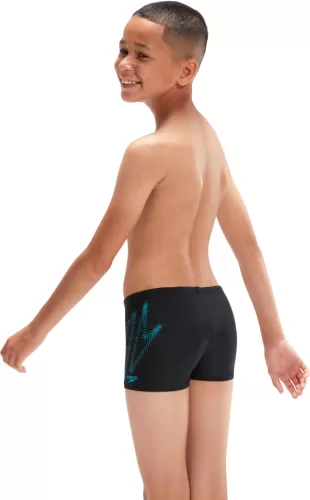 Speedo Hyper Boom Logo Placement Aqua Swimwear Male Junior/Kids (6-1 - Black/Bolt