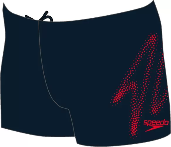 Speedo Hyper Boom Logo Placement Aqua Swimwear Male Junior/Kids (6-1 - True Navy/Fed Red