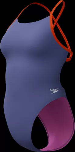 Speedo Solid Tie Back Swimwear Female Adult - Hapuna Blue