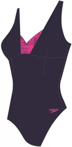 Speedo Shaping Printed OpusGem DD+ 1 Swimwear Female Adult - Black/ Pure Blu