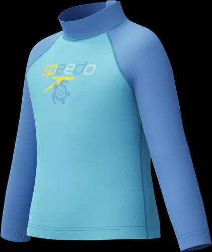 Speedo Long Sleeve Print Rash Guard Swimwear Male Infant/Toddler - Angelic Blue